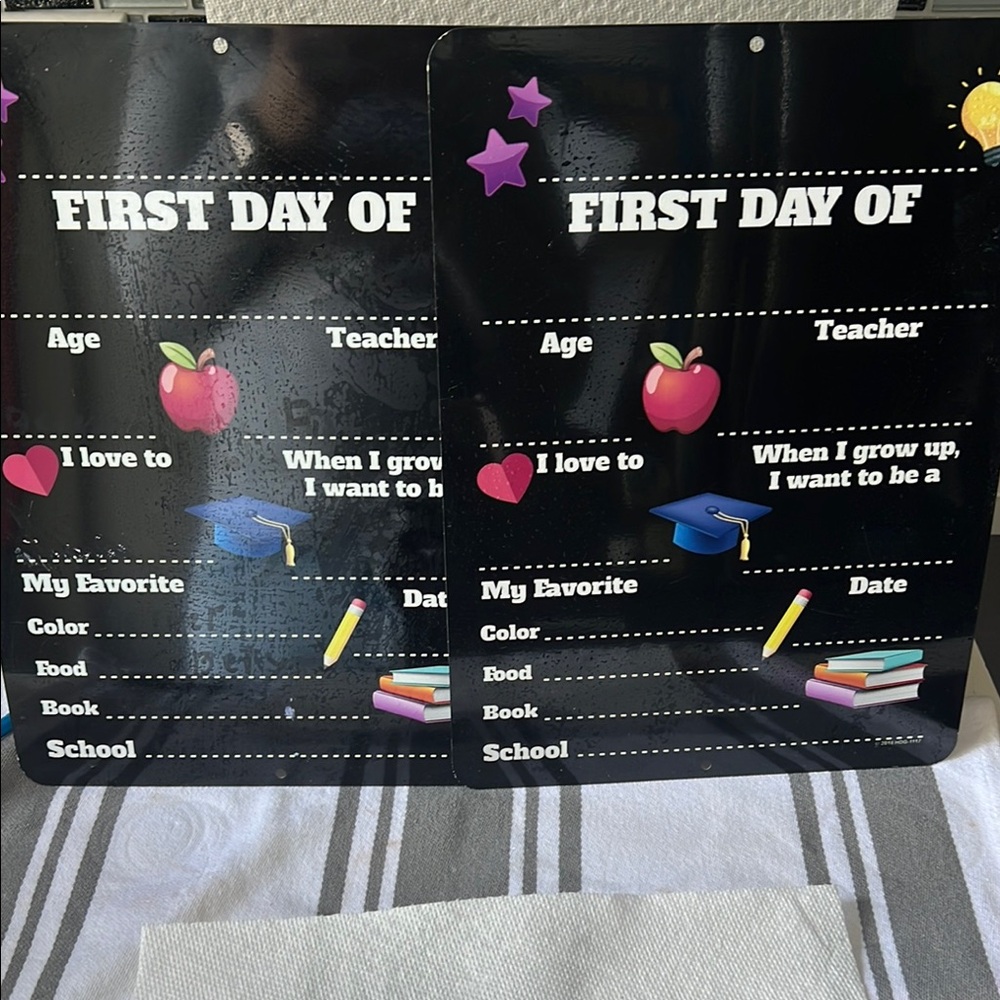 First Day of School Chalkboard Signs